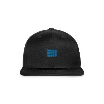 Geometric Blue Pattern - Snapback Baseball Cap - black - Front