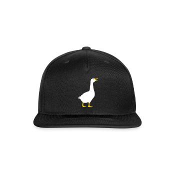 Laughing goose design - Snapback Baseball Cap - black - Front