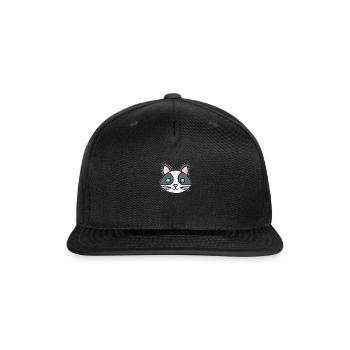 Cat Face 5 - Cat Lover Cats - Snapback Baseball Cap - black - Front