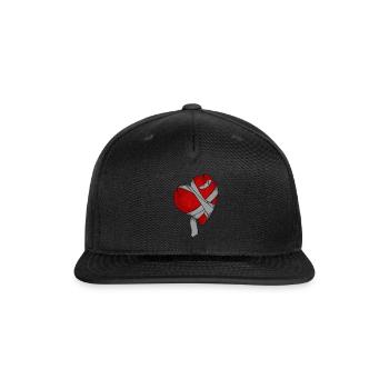 Broken Heart - Snapback Baseball Cap - black - Front