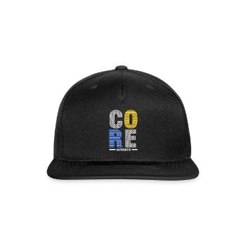 core essential - Snapback Baseball Cap - black - Front