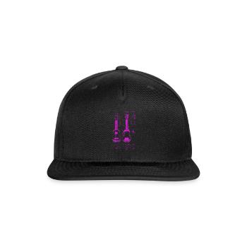 Ukulele Leonardo Da Vinci Sketch Blueprint - Snapback Baseball Cap - black - Front