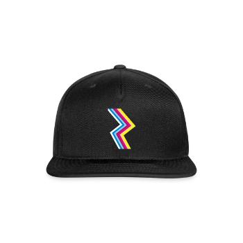 80s Neon Flash - Snapback Baseball Cap - black - Front