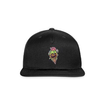 Ice cream - Snapback Baseball Cap - black - Front