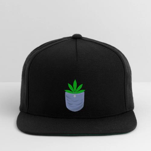 Jesting 420 Pocket Of Herb Weed Marijuana Design - Snapback Baseball Cap