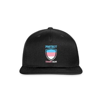 Protect Trans Kids - Snapback Baseball Cap - black - Front