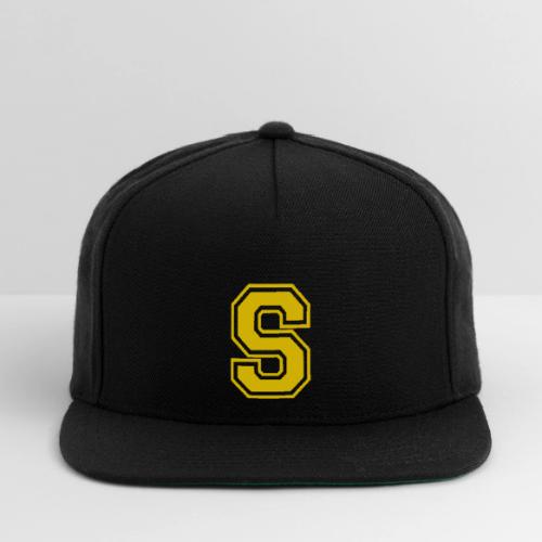 Letter S – Capital Athletic Alphabet Monogram - Snapback Baseball Cap