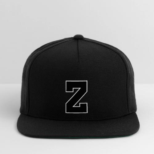 Varsity Letter Z Athletic Font Design - Snapback Baseball Cap