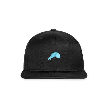 fish sad broken heart animal - Snapback Baseball Cap - black - Front