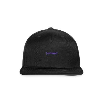 Trees Line Nature Forest Stroke Purple - Snapback Baseball Cap - black - Front