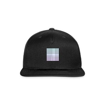 Pastel Grid - Snapback Baseball Cap - black - Front