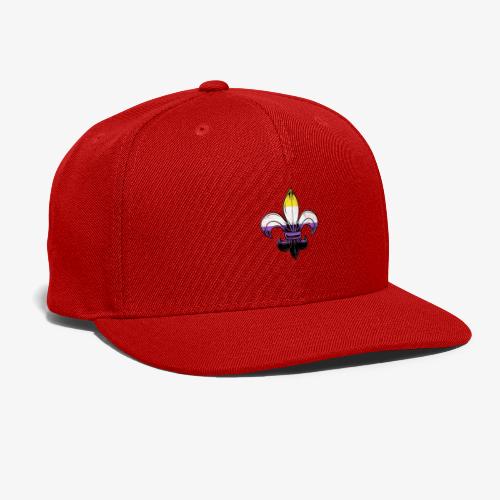 Nonbinary Pride Flag Fleur de Lis TShirt - Snapback Baseball Cap