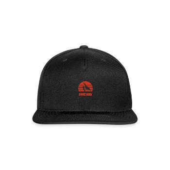Surf Wing Man Wingfoiling Surfing Surfer Gift Idea - Snapback Baseball Cap - black - Front