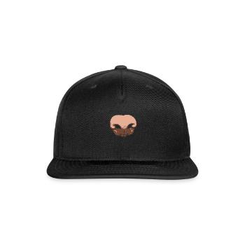 Giant Dog Nose - Snapback Baseball Cap - black - Front