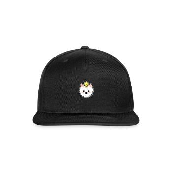 Westie with Duckie - Snapback Baseball Cap - black - Front