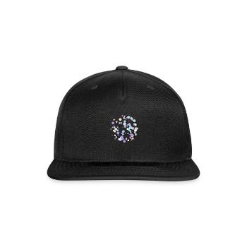 abstract circles pattern - Snapback Baseball Cap - black - Front