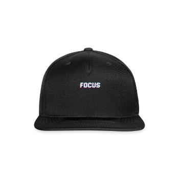 Glitch Focus - Snapback Baseball Cap - black - Front