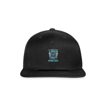 He is in Every Beat of my Heart Above Angel He is - Snapback Baseball Cap - black - Front