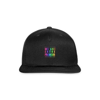 We are entrepreneur BW - Snapback Baseball Cap - black - Front