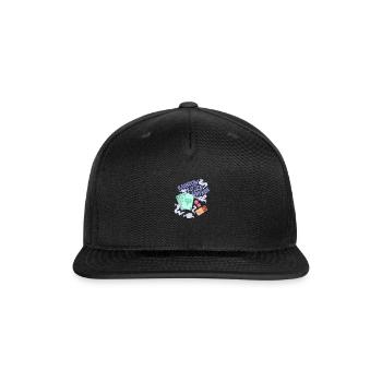 rainbow kitten surprise - Snapback Baseball Cap - black - Front
