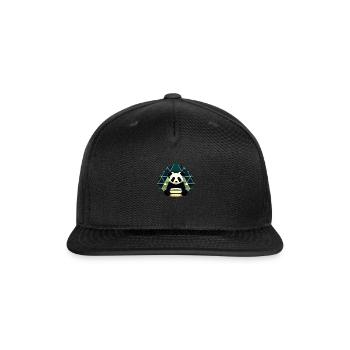 Panda Geometry Triangles - Snapback Baseball Cap - black - Front