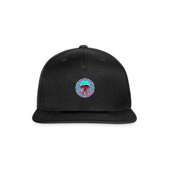 Glowing Jellyfish - Snapback Baseball Cap - black - Front