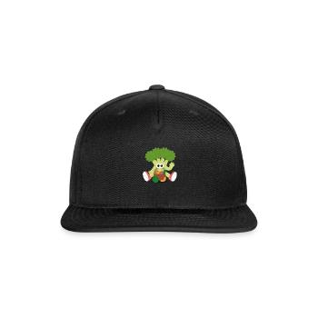 BROCOLI LOVER VEGAN - Snapback Baseball Cap - black - Front