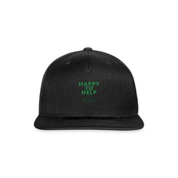 Happy to Help 70s - Snapback Baseball Cap - black - Front