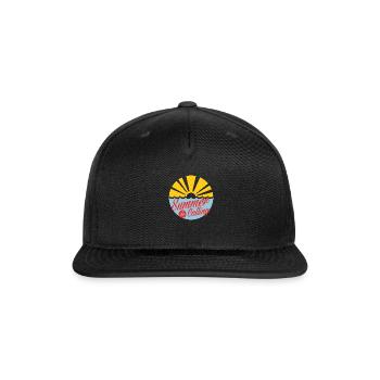 summer is calling red - Snapback Baseball Cap - black - Front