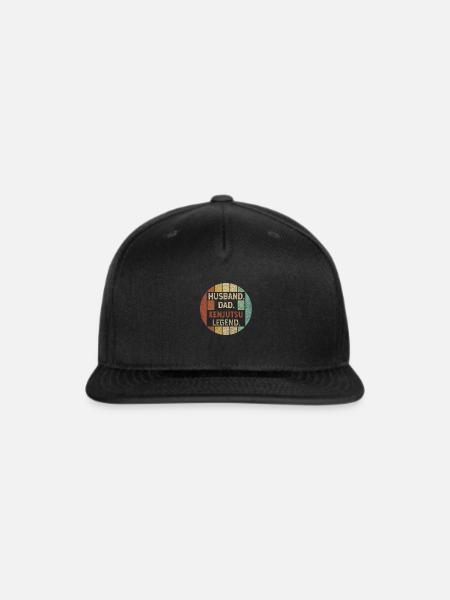 Husband Dad Kenjutsu Legend Vintage Fathers Day - Snapback Baseball Cap - black