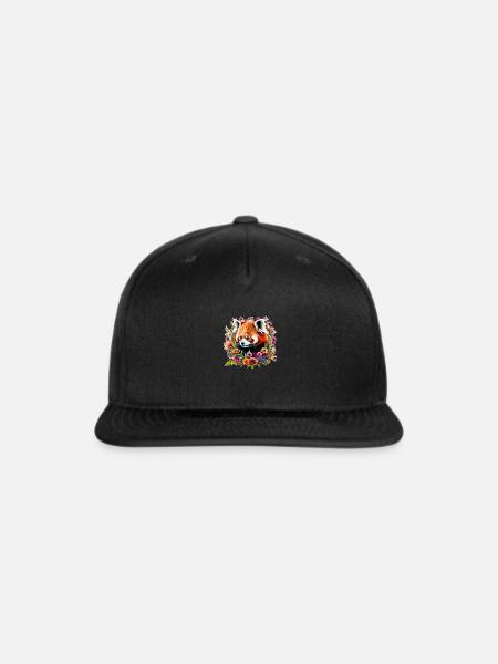 Red panda - Snapback Baseball Cap - black