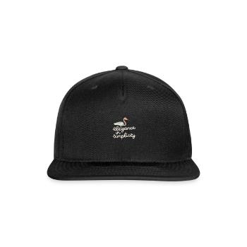 Elegance in simplicity - Snapback Baseball Cap - black - Front