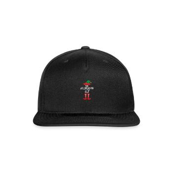 Hilarious Elf Matching Family Christmas - Snapback Baseball Cap - black - Front