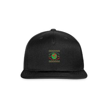 Ugly Christmas Sweater - Snapback Baseball Cap - black - Front