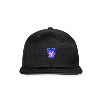 Violet Crystal Bloom - Snapback Baseball Cap - black - Front