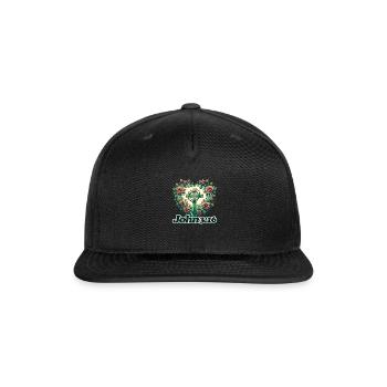 John 3:16 - Snapback Baseball Cap - black - Front