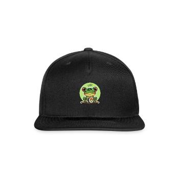 froggy delight - Snapback Baseball Cap - black - Front