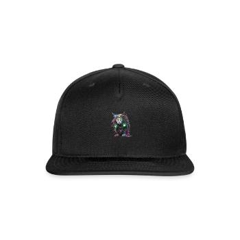 Futuristic Rasta Feline - Snapback Baseball Cap - black - Front