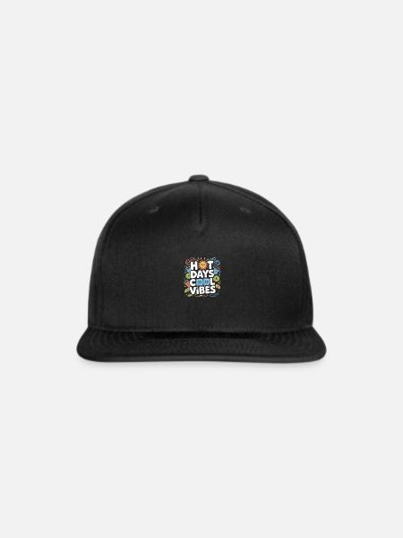 Hot Days Cool Vibes - Snapback Baseball Cap - black
