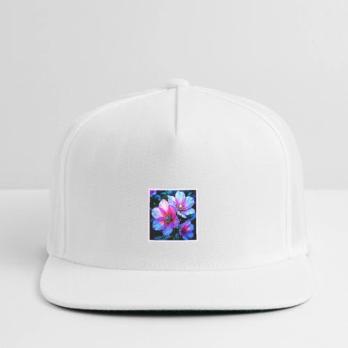 Neon Bloom Flower Magic Glow Design - Snapback Baseball Cap