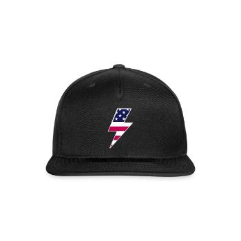 USA Flag Thunder - Snapback Baseball Cap - black - Front