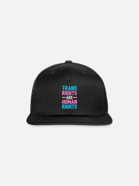 Trans Rights Are Human Rights - Snapback Baseball Cap - black
