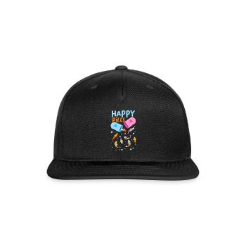 Happy Pills Koi Fish - Snapback Baseball Cap - black - Front