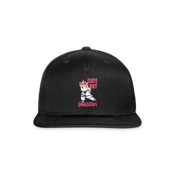 Cute But Dangerous - Snapback Baseball Cap - black - Front