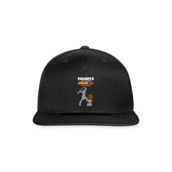 Engineer in progress - Snapback Baseball Cap - black - Front