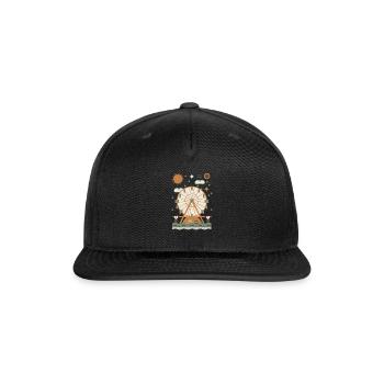 Ferris Wheel Carnival Fun Design - Snapback Baseball Cap - black - Front