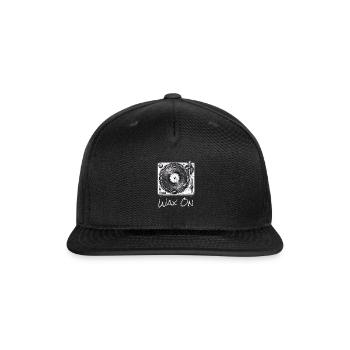 Wax On (Record Player) - Snapback Baseball Cap - black - Front