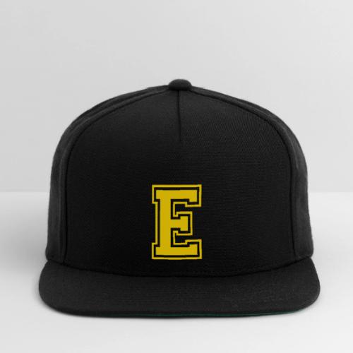 Letter E – Capital Athletic Alphabet Monogram - Snapback Baseball Cap