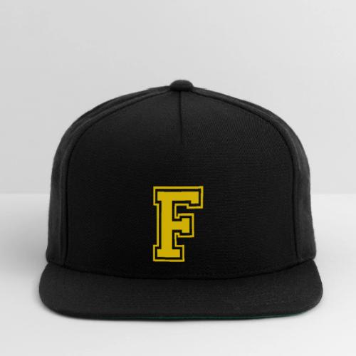 Letter F – Capital Athletic Alphabet Monogram - Snapback Baseball Cap