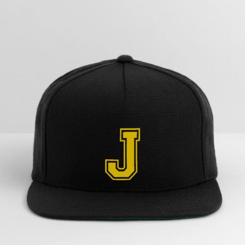 Letter J – Capital Athletic Alphabet Monogram - Snapback Baseball Cap